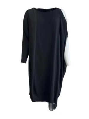 Marina Rinaldi Women's Black Diana Long Sleeve Shift Dress NWT