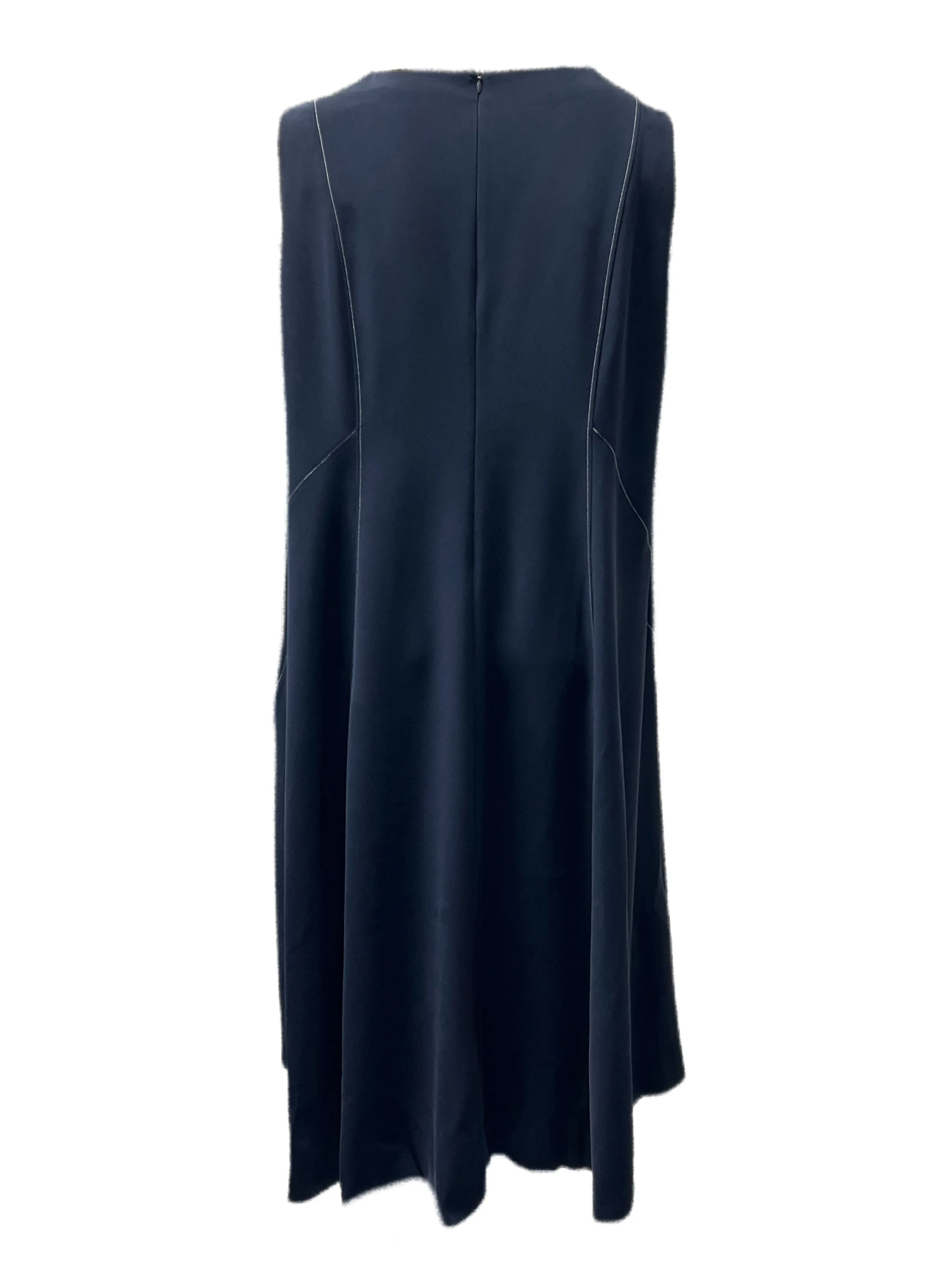 Marina Rinaldi Women's Navy Davos Sleeveless Shift Dress NWT