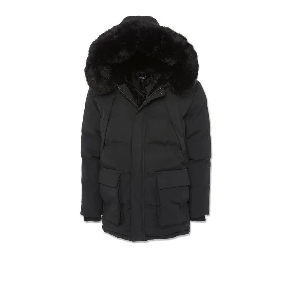 Men's Lenox Puffer Jacket W Faux Fur, Black