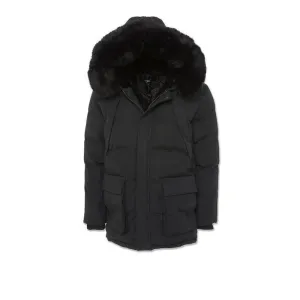 Men's Lenox Puffer Jacket W Faux Fur, Black