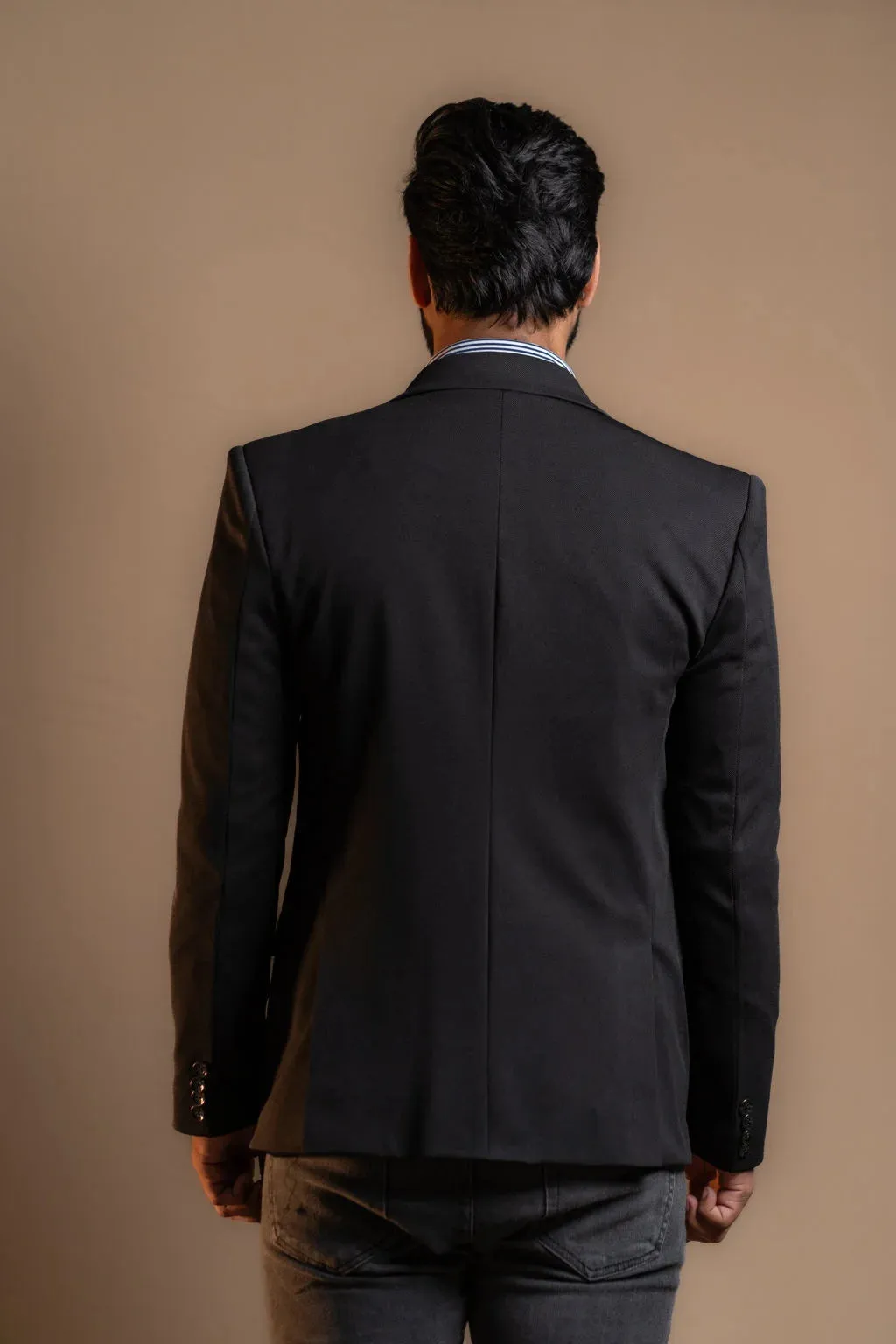 Men's Rustic Black Blazer
