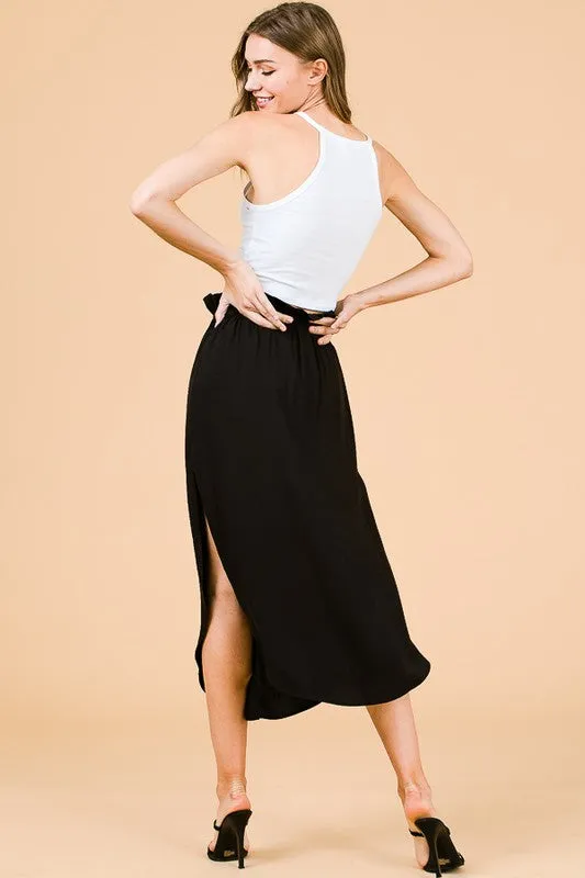 MONDAY MIDI SKIRT BLACK