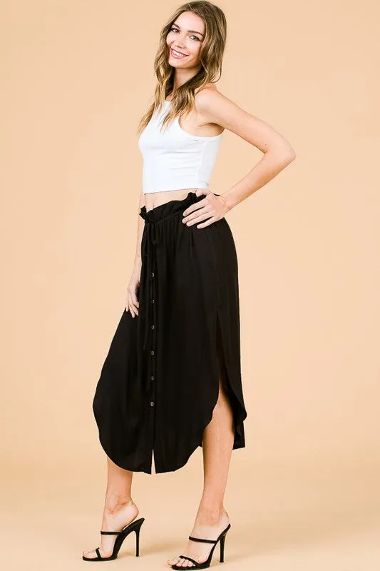 MONDAY MIDI SKIRT BLACK