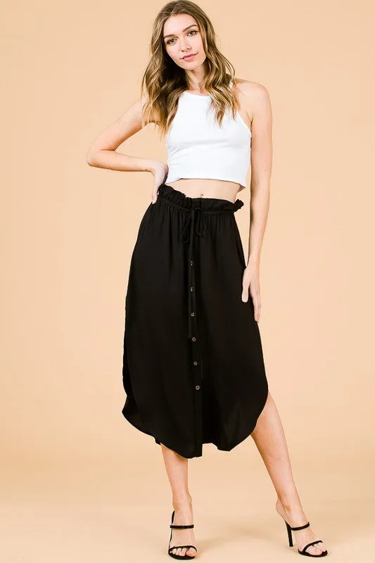 MONDAY MIDI SKIRT BLACK