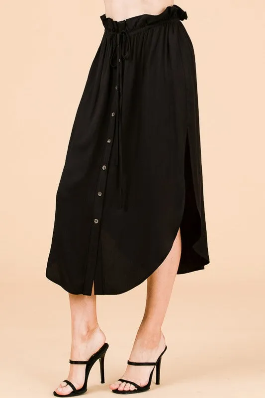 MONDAY MIDI SKIRT BLACK