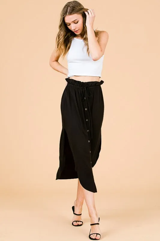 MONDAY MIDI SKIRT BLACK