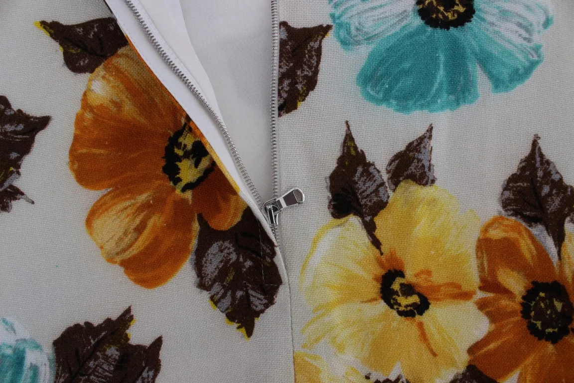 Multicolor Floral Shift Above Knee Dress