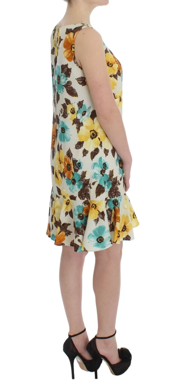 Multicolor Floral Shift Above Knee Dress