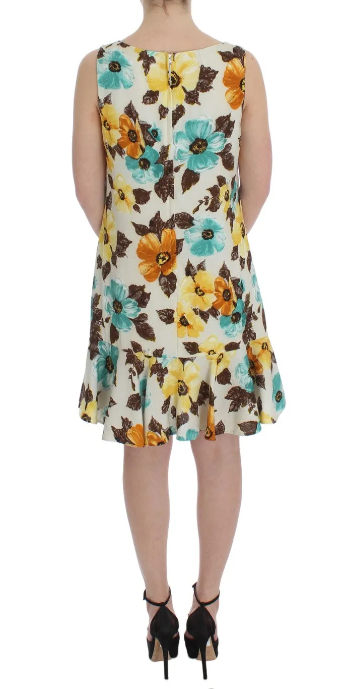 Multicolor Floral Shift Above Knee Dress