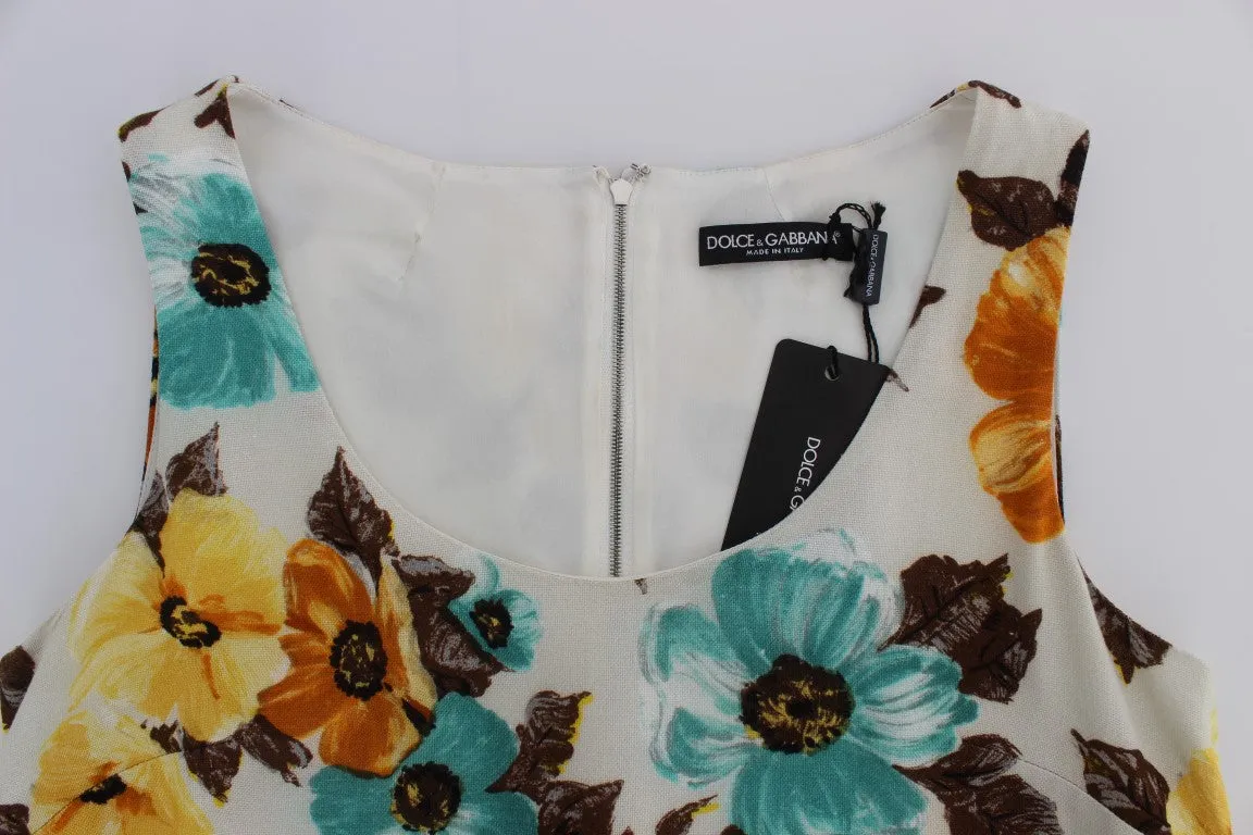 Multicolor Floral Shift Above Knee Dress