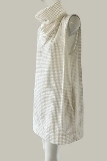 Ninja Midi Shift Dress Embroidered Cotton Dot {Made to Order}