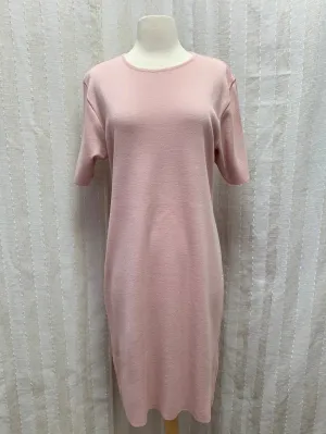 NWOT - GISPA pink Wool Blend Short Sleeve Shift Shirt Dress