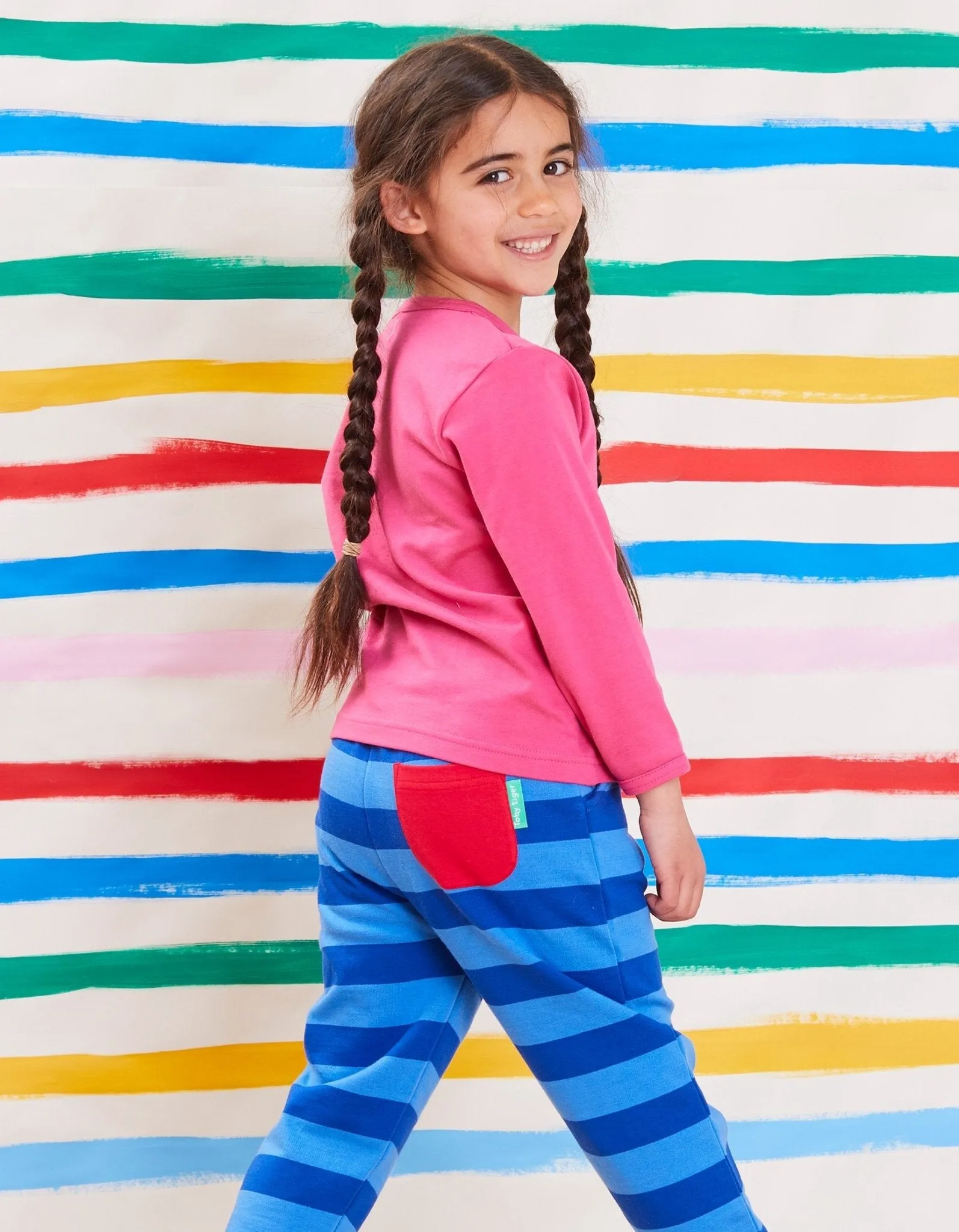 Organic Pink Basic Long-Sleeved T-Shirt