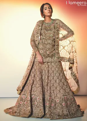 Pakistani Lehenga with Short Kurti for Bridal #BB269