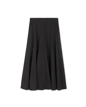 Paneled T-shirt Midi Skirt