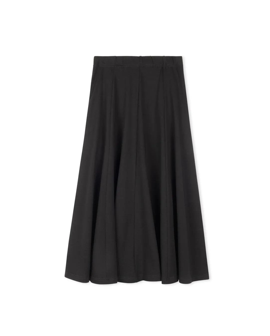 Paneled T-shirt Midi Skirt