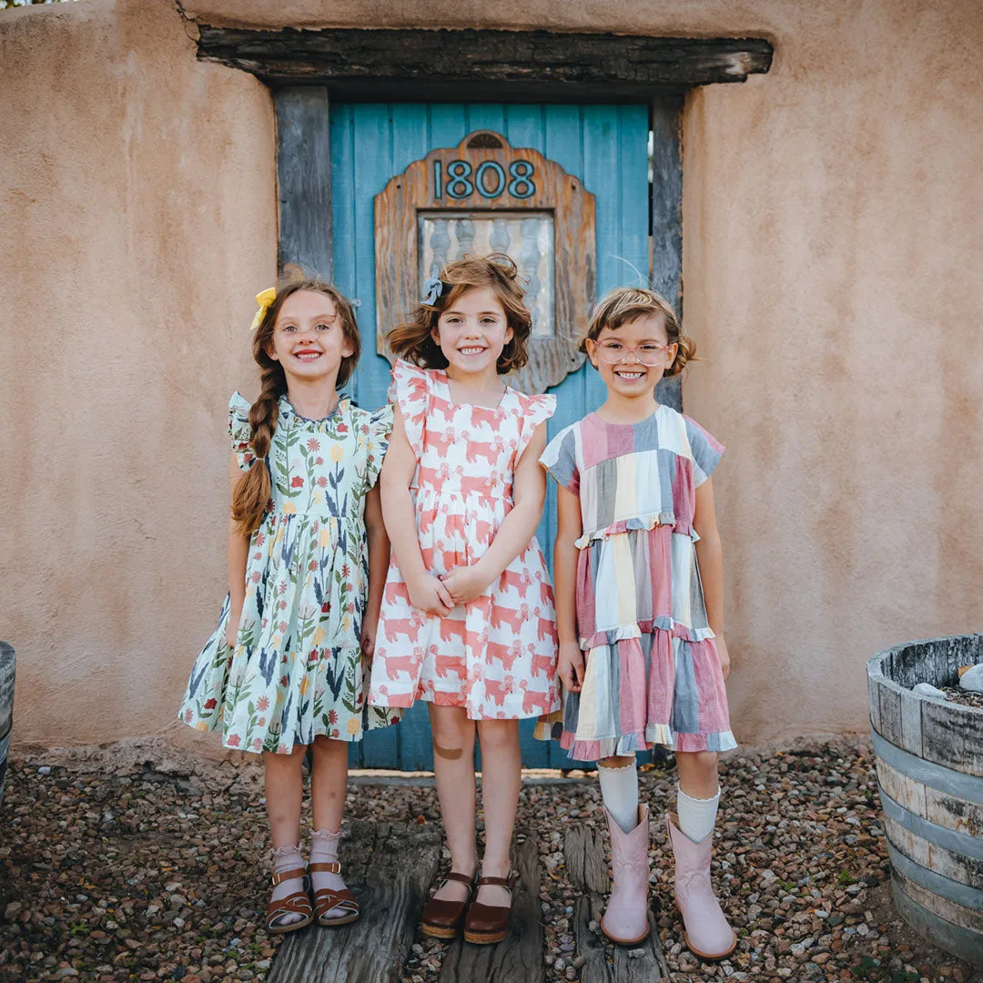 Pink Chicken Girls Daphne Dress - Multi Wide Stripe