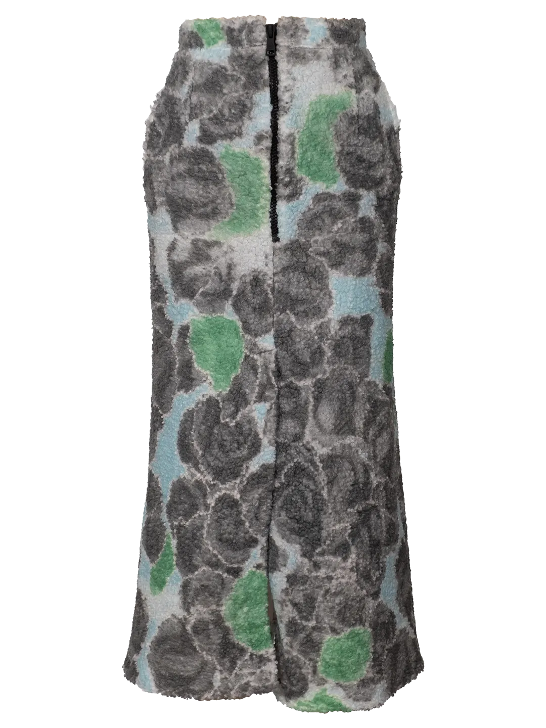 Pixel Roses Fleece Midi Skirt