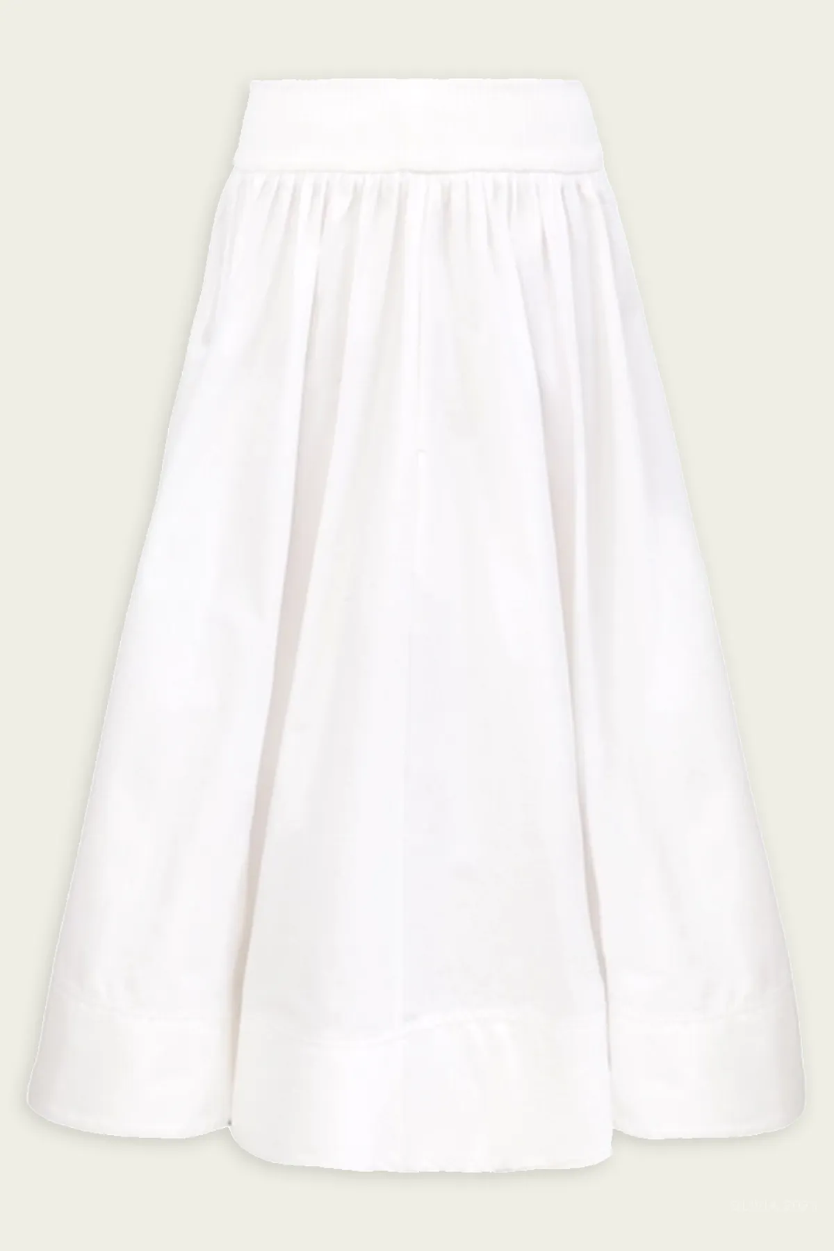Poplin Skirt in Ivory