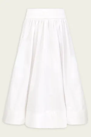 Poplin Skirt in Ivory