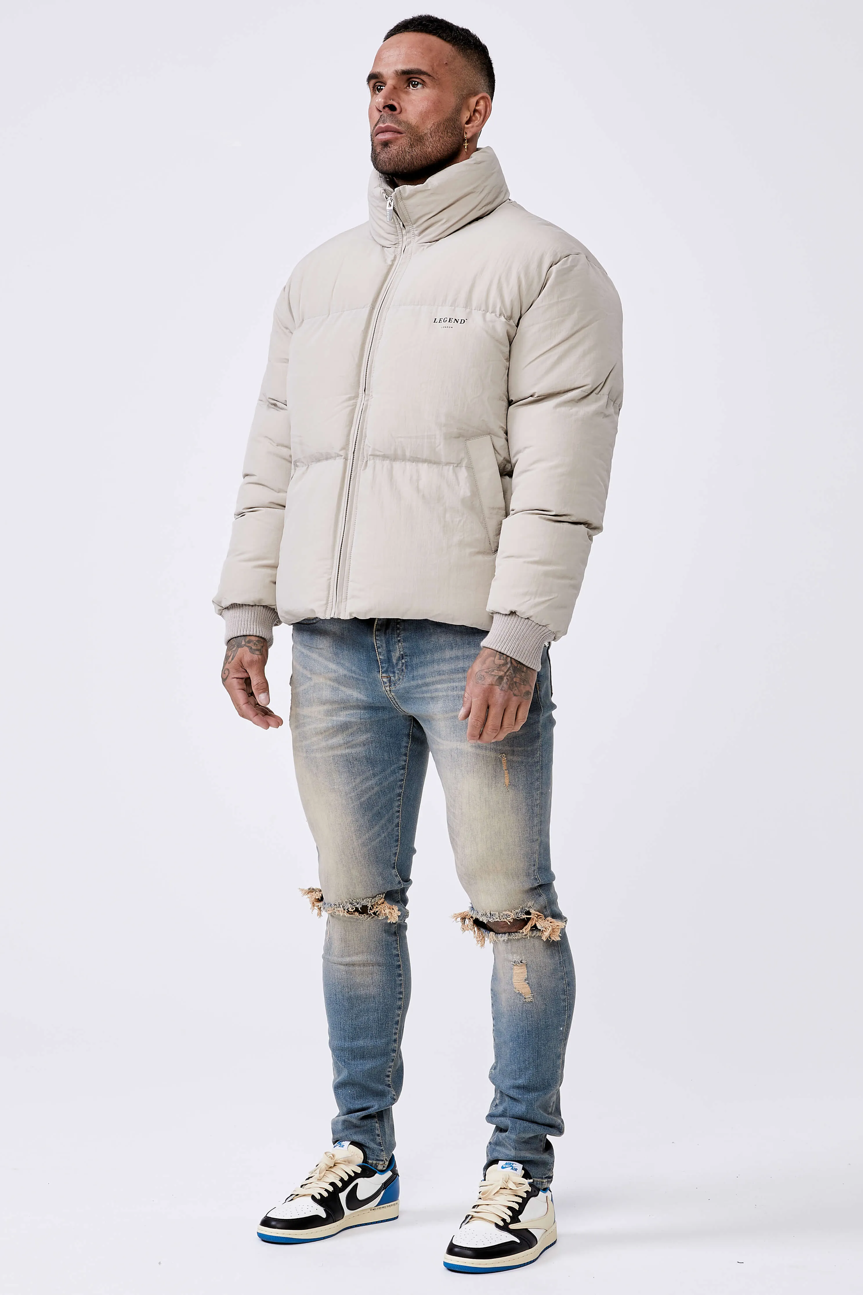 PUFFER JACKET - TAUPE