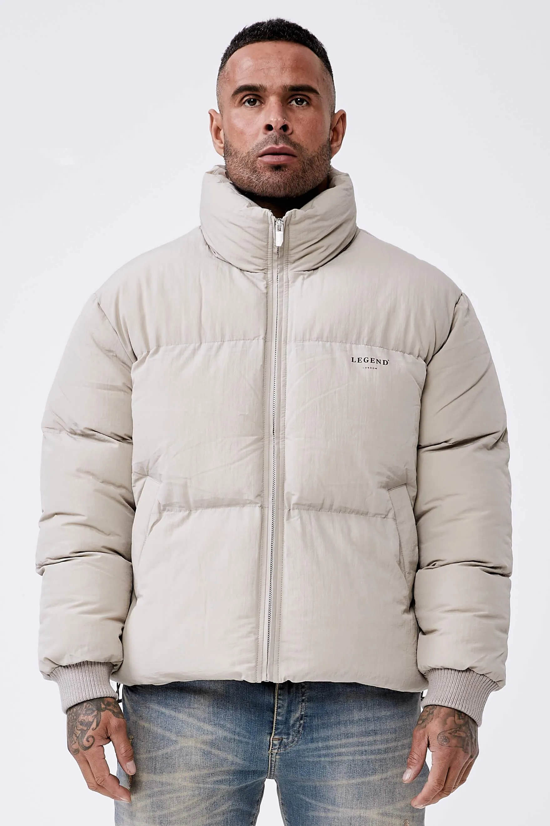 PUFFER JACKET - TAUPE