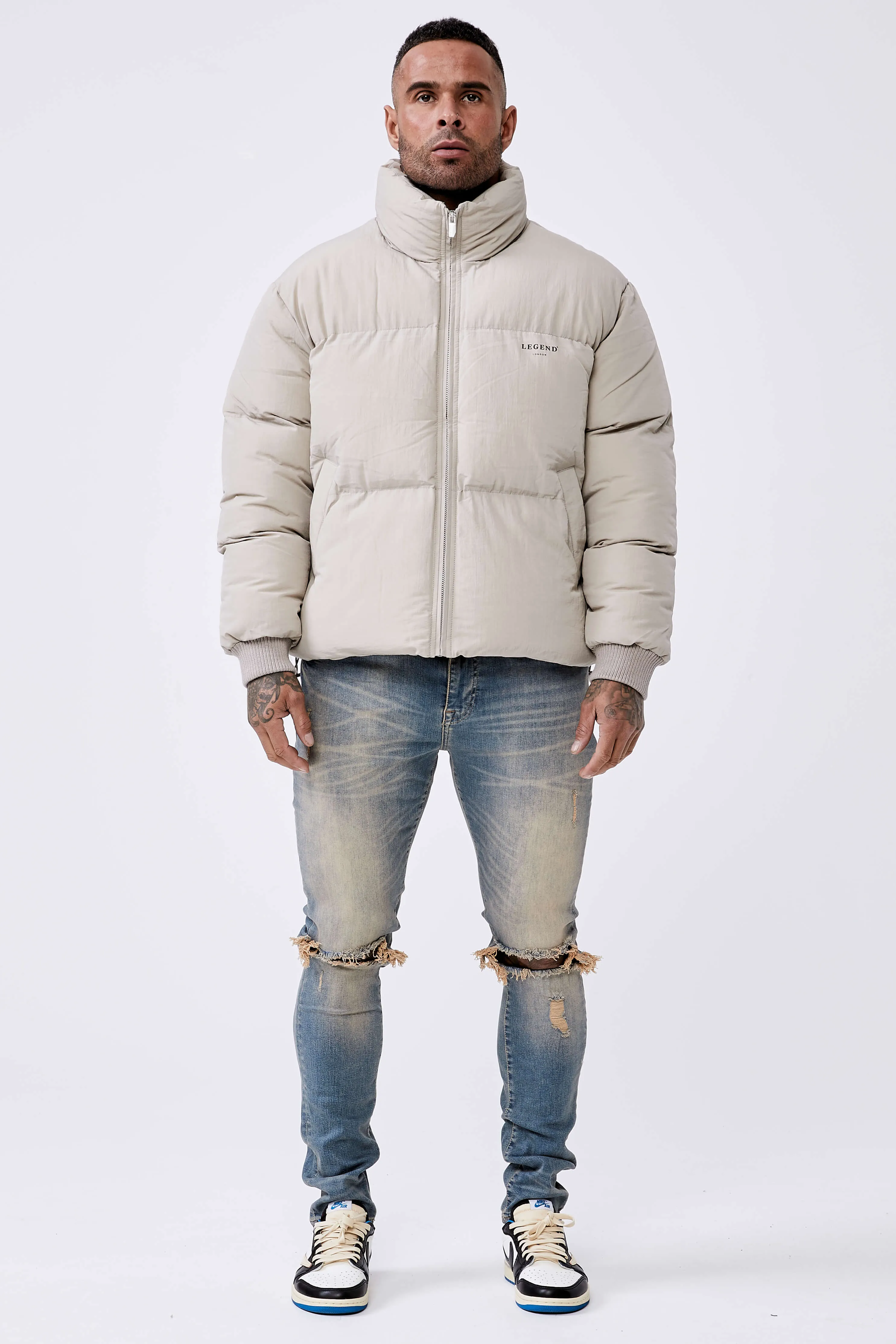 PUFFER JACKET - TAUPE