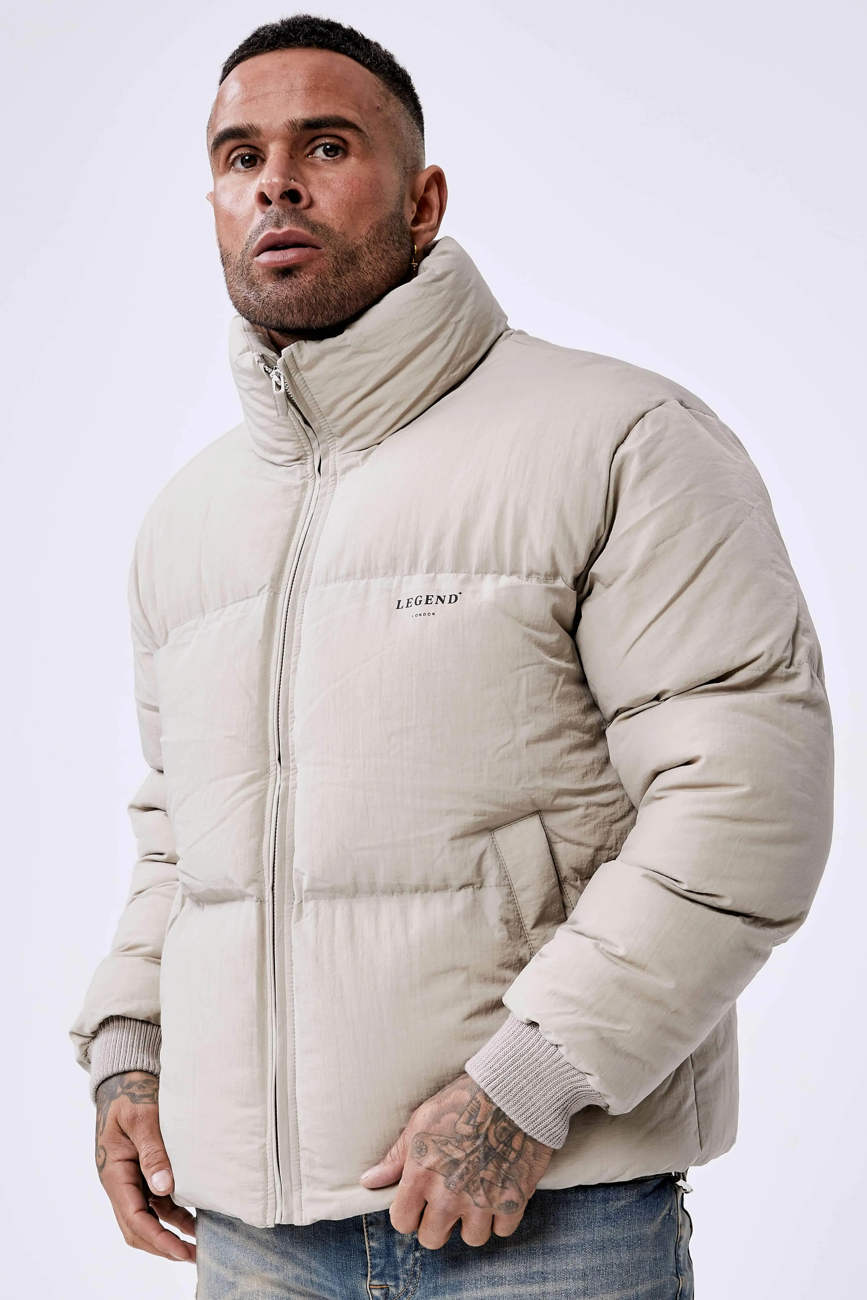 PUFFER JACKET - TAUPE
