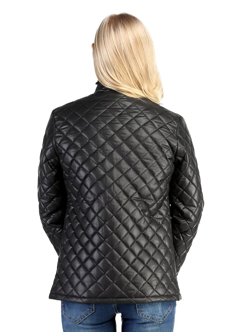 puffer jacket with zip closure