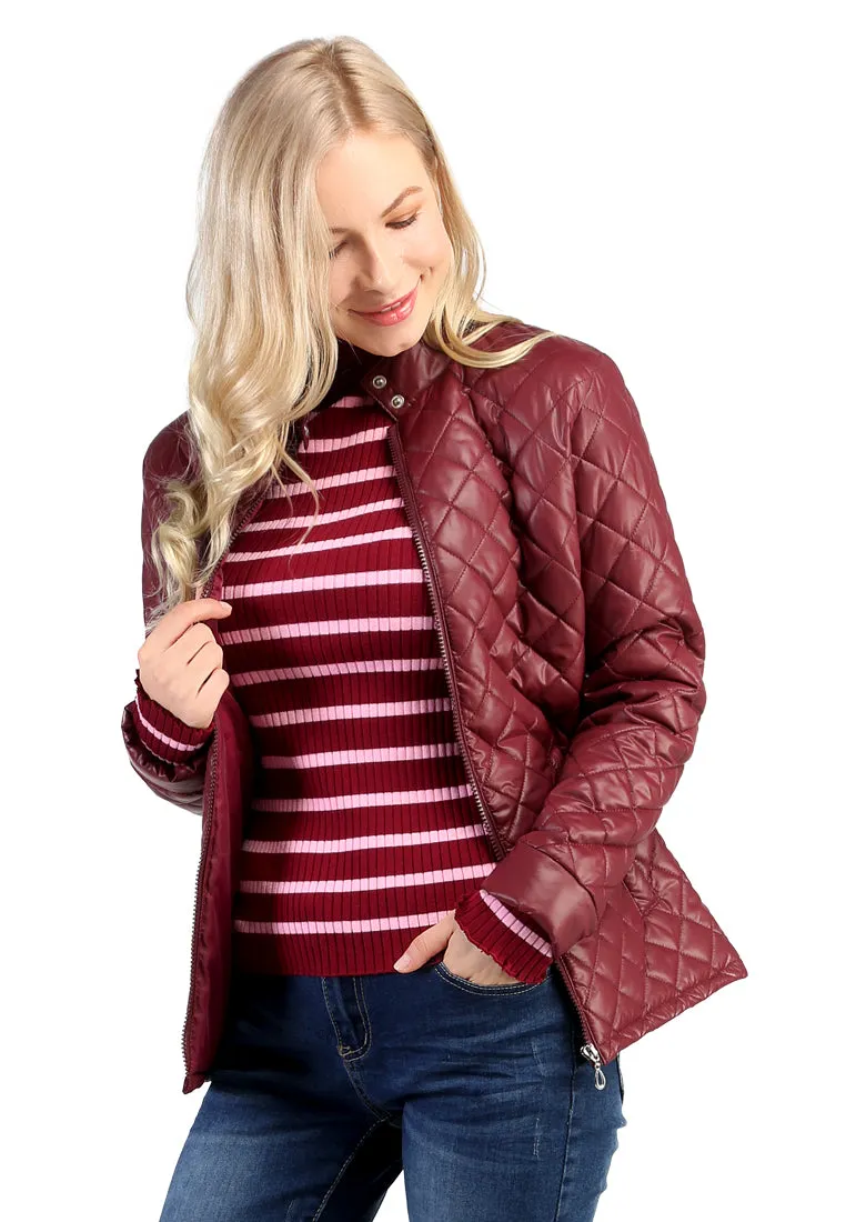 puffer jacket with zip closure