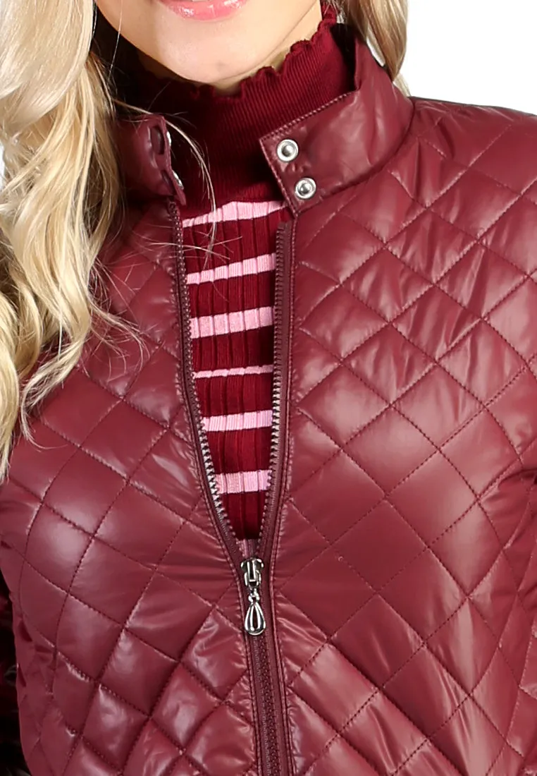 puffer jacket with zip closure