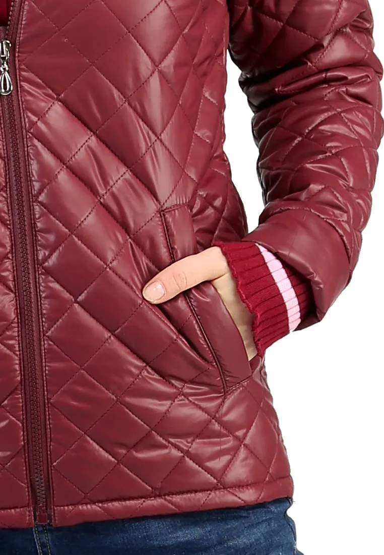 puffer jacket with zip closure