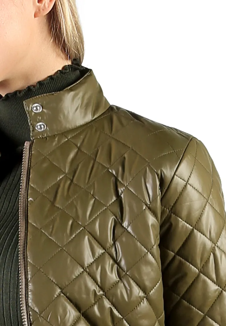 puffer jacket with zip closure