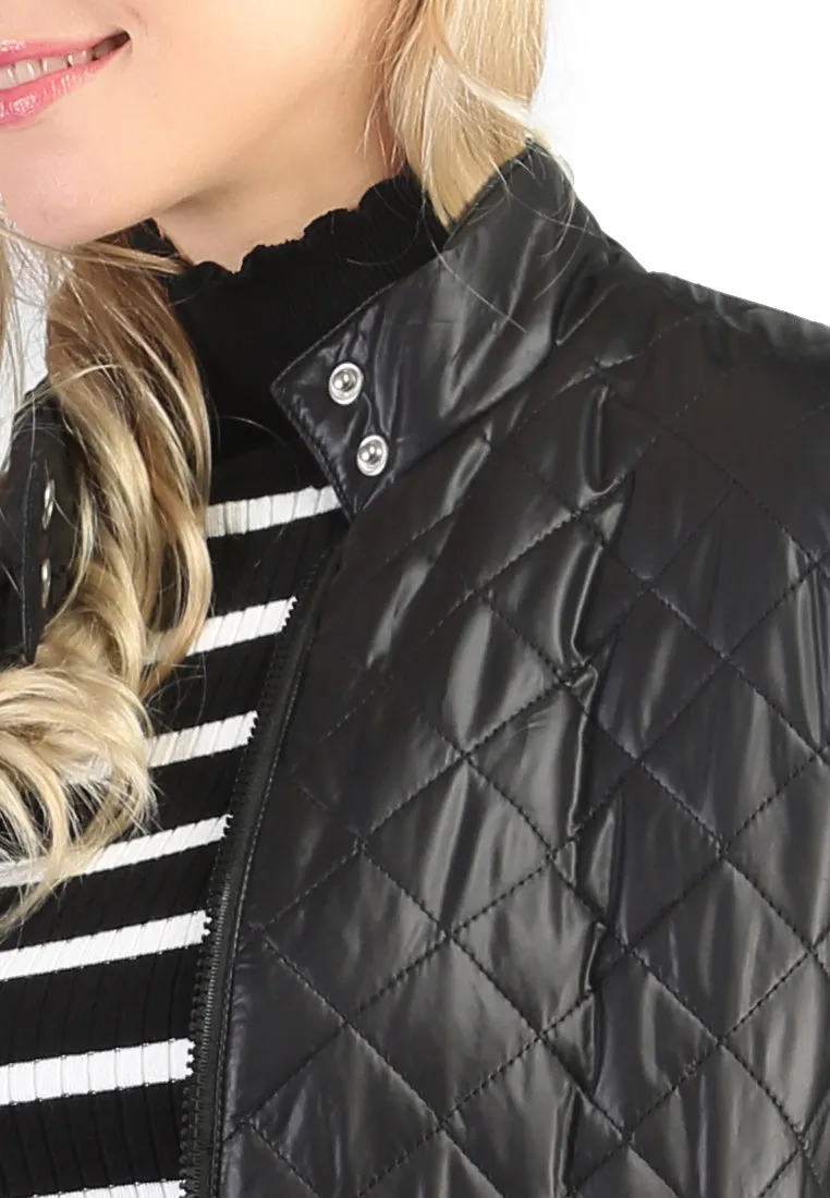 puffer jacket with zip closure