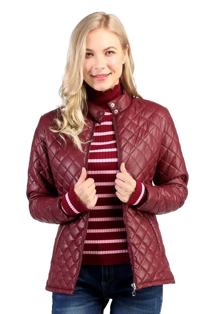 puffer jacket with zip closure