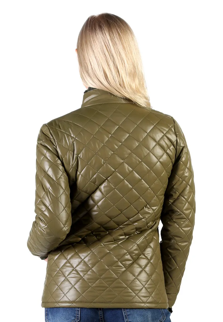 puffer jacket with zip closure