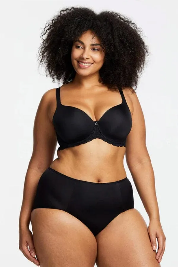 Pure Plus Full Coverage T-Shirt Bra- Black