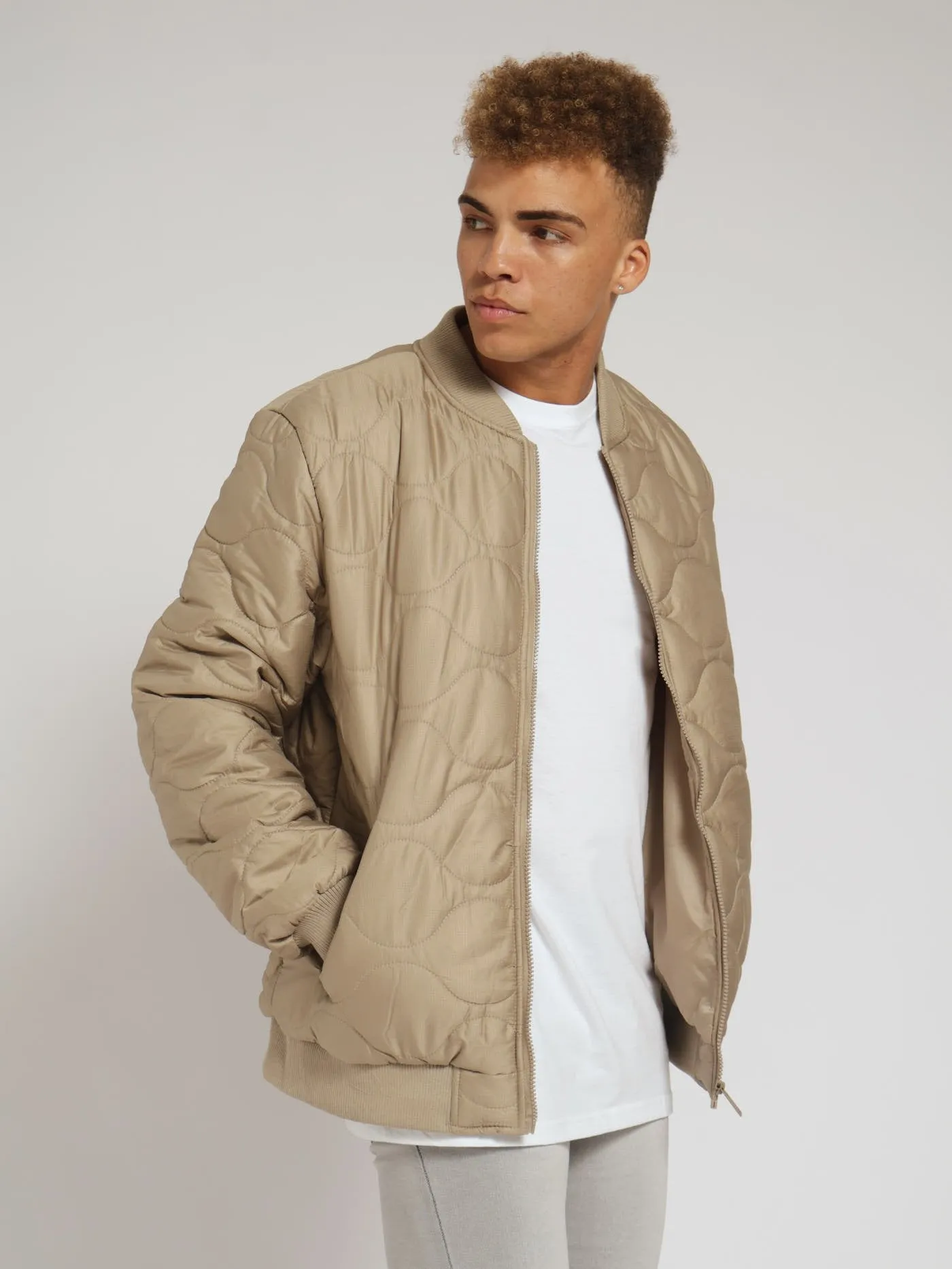 Quilted Puffer Jacket - Fatigue