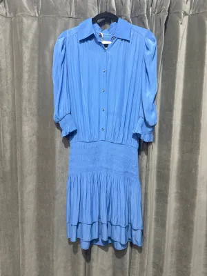 Ramy Brook Short Sleeve Nicole Shirt Medium Blue Mini Dress
