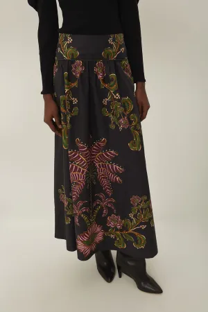 Ravenala Midi Skirt in Black