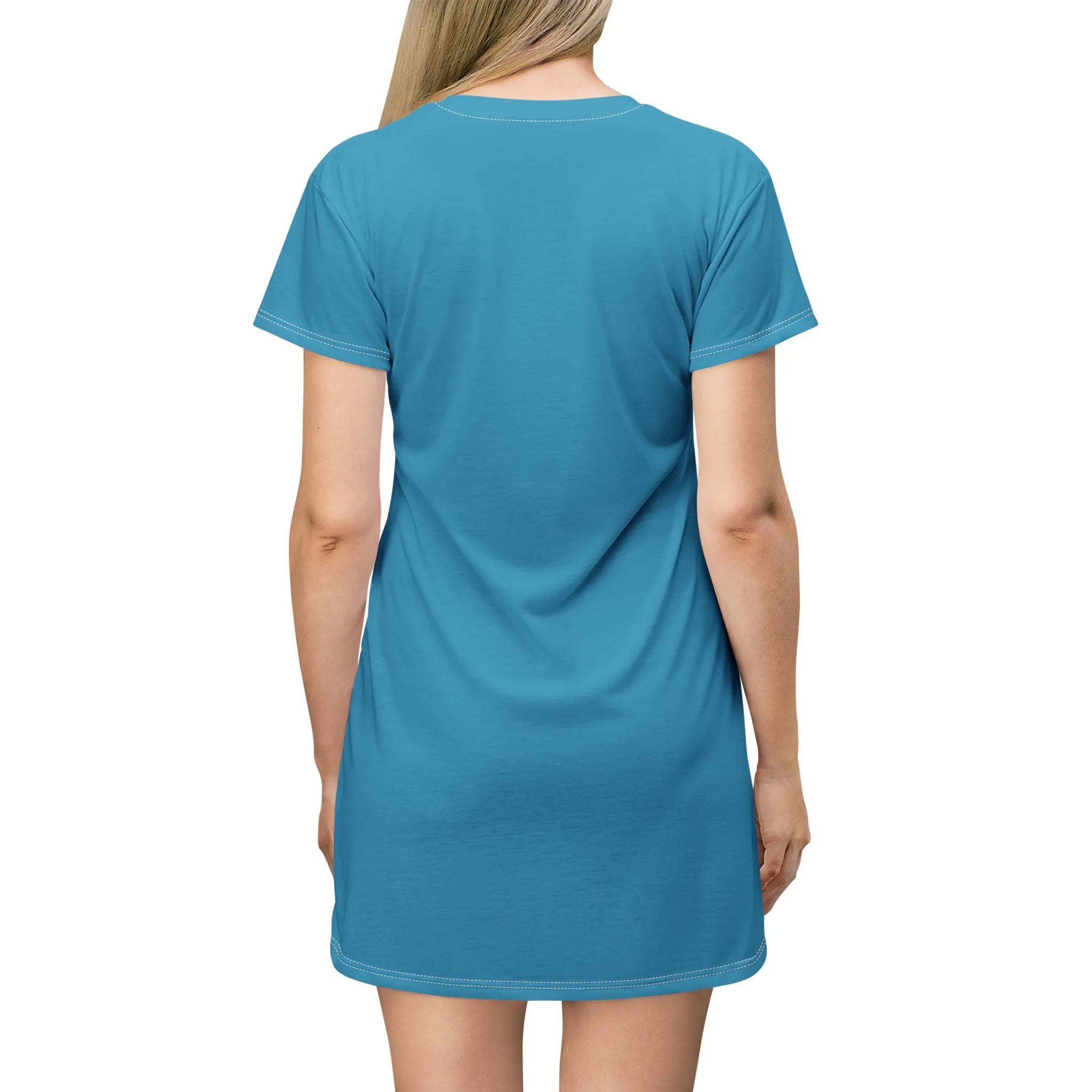 Redeemed T-Shirt Dress - Turquoise