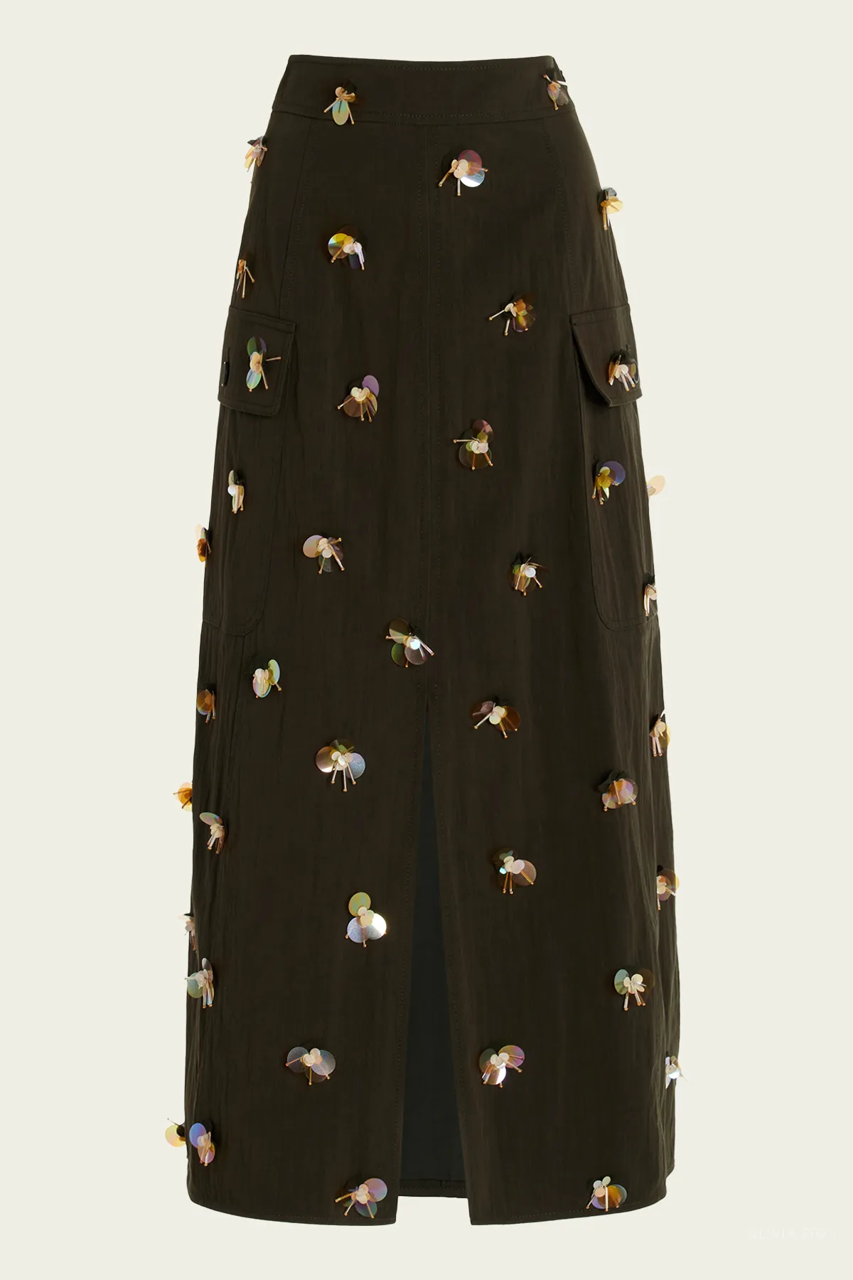 Rhodes Midi Skirt in Cypress