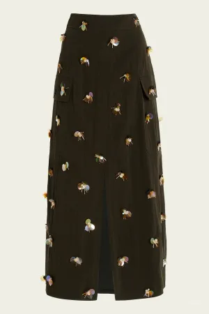 Rhodes Midi Skirt in Cypress