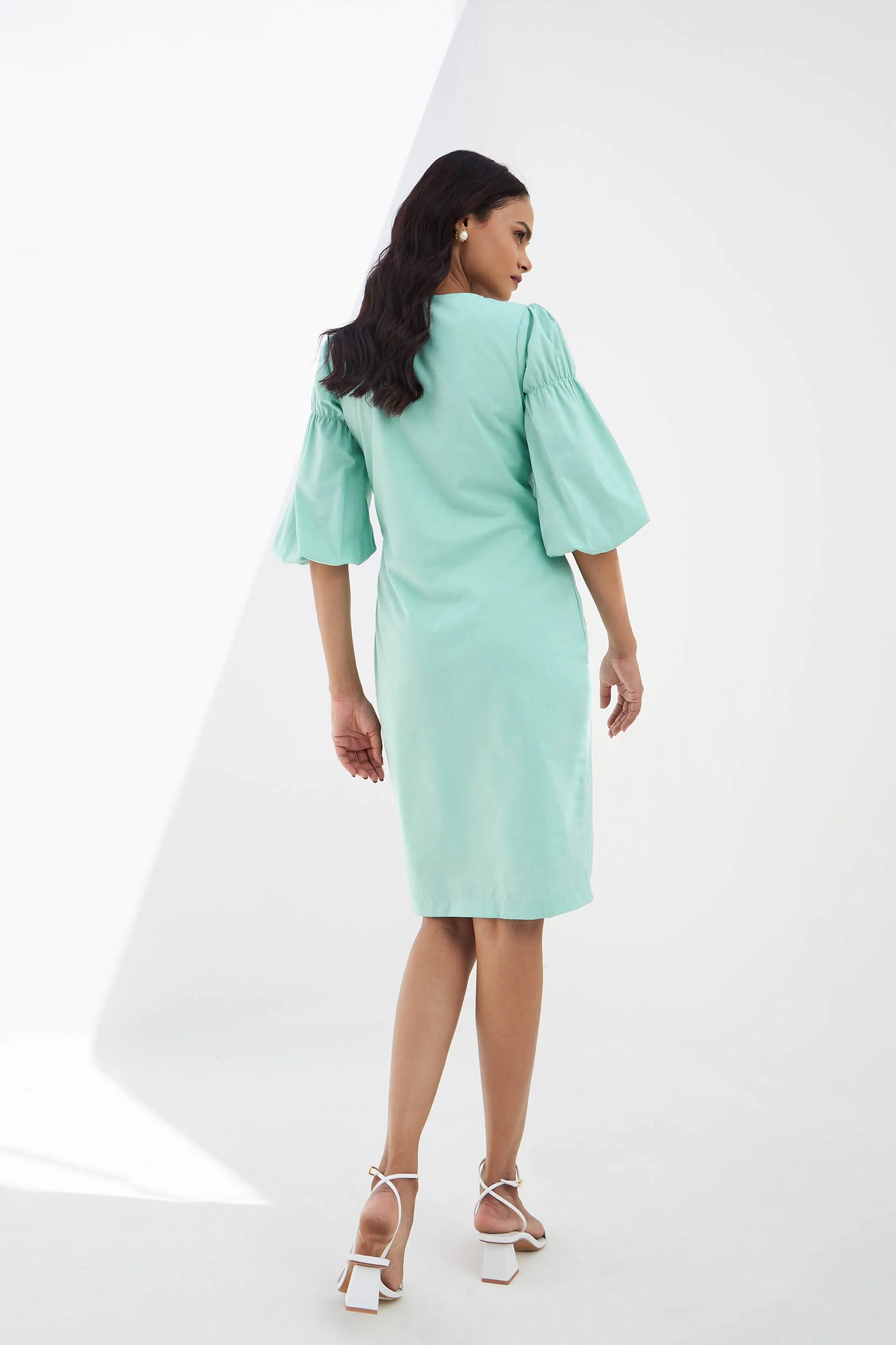 Rimini Shift Dress - Aqua