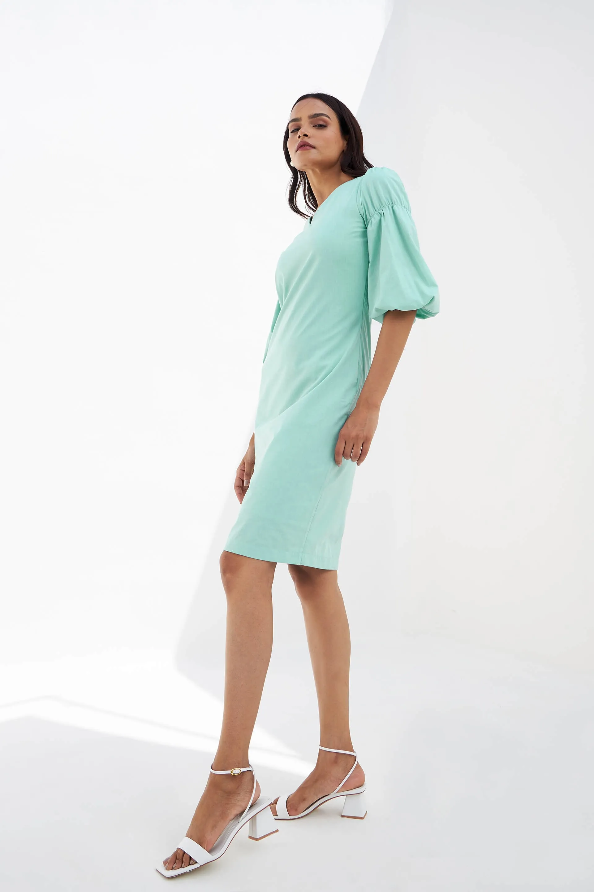Rimini Shift Dress - Aqua