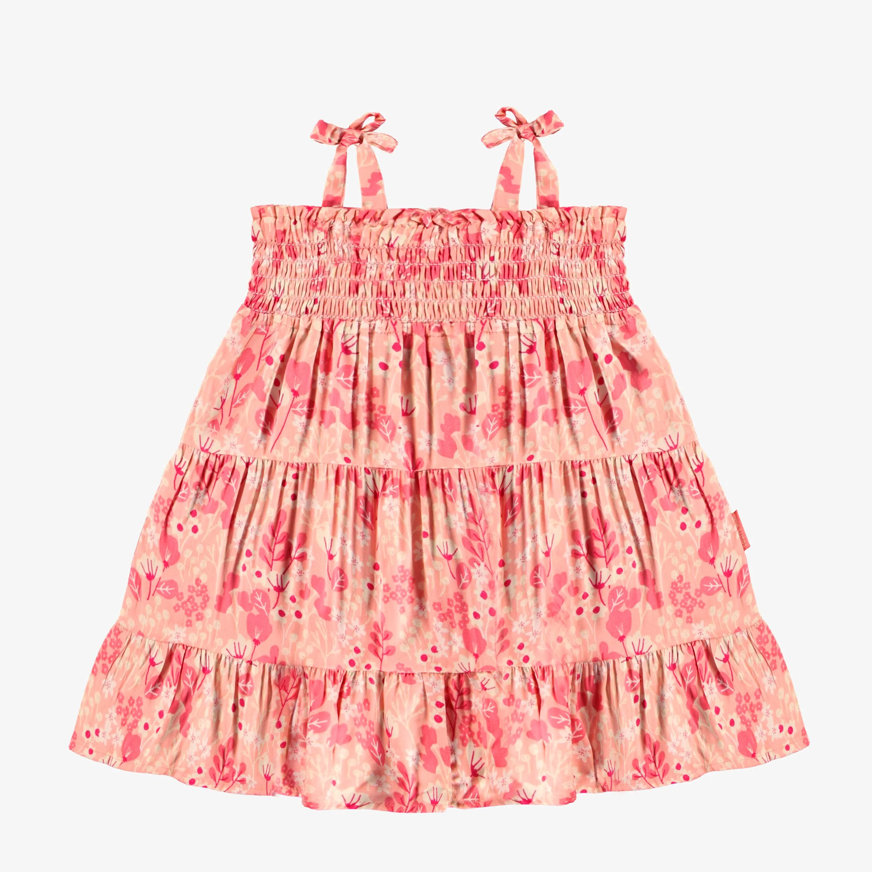 Robe rose à motif floral, bébé || Pink with flower all over print, baby