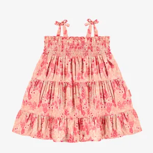 Robe rose à motif floral, bébé || Pink with flower all over print, baby
