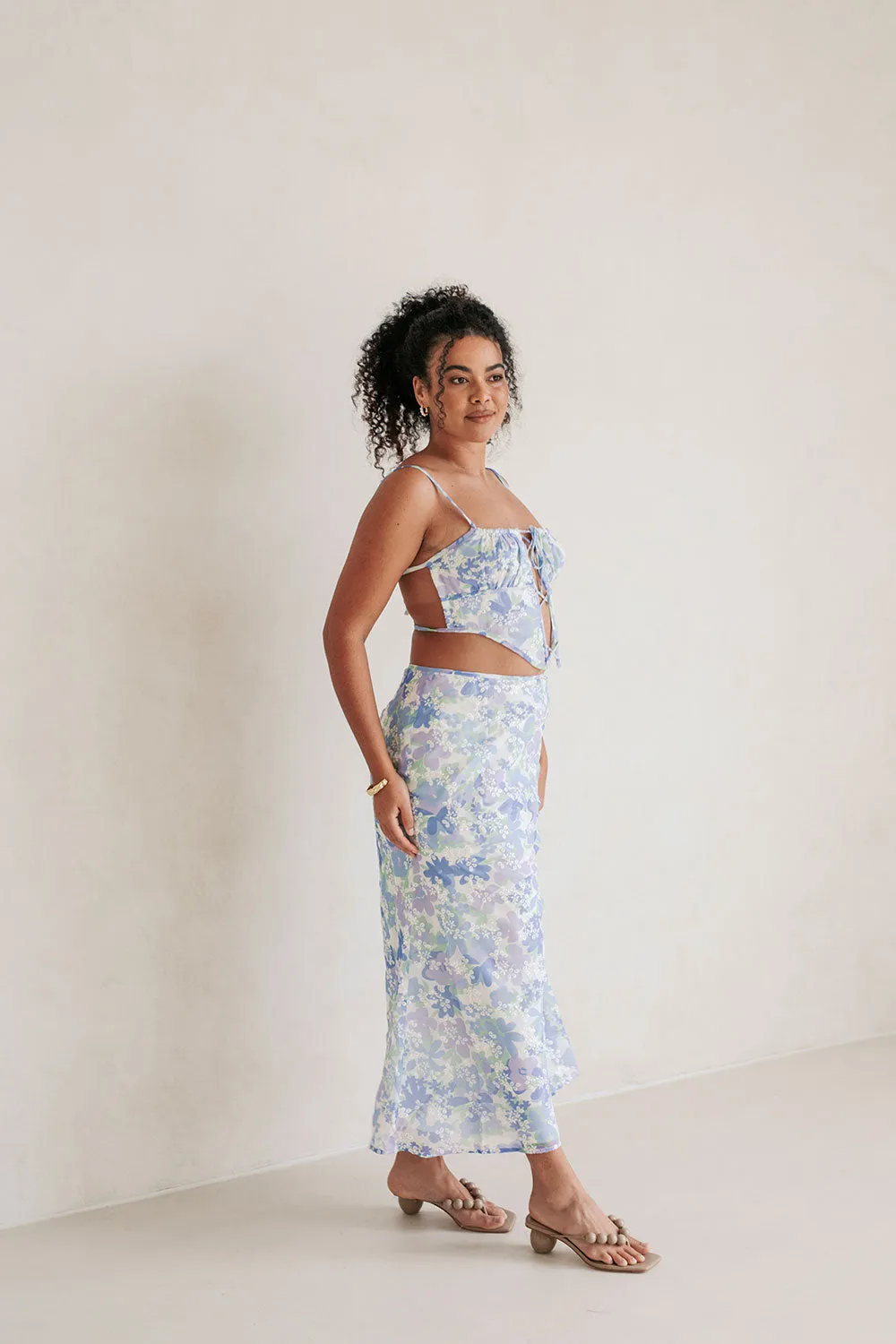 Robyn Midi Skirt - Juniper Floral