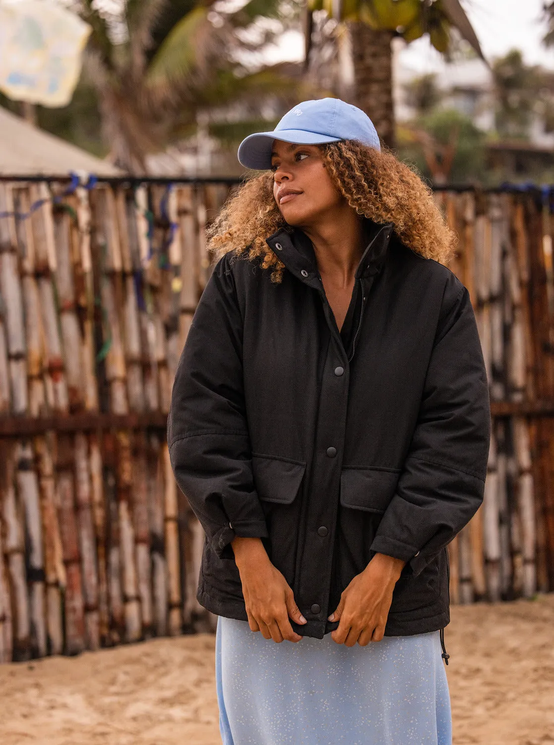 Roxy This Time Puffer - Anthracite