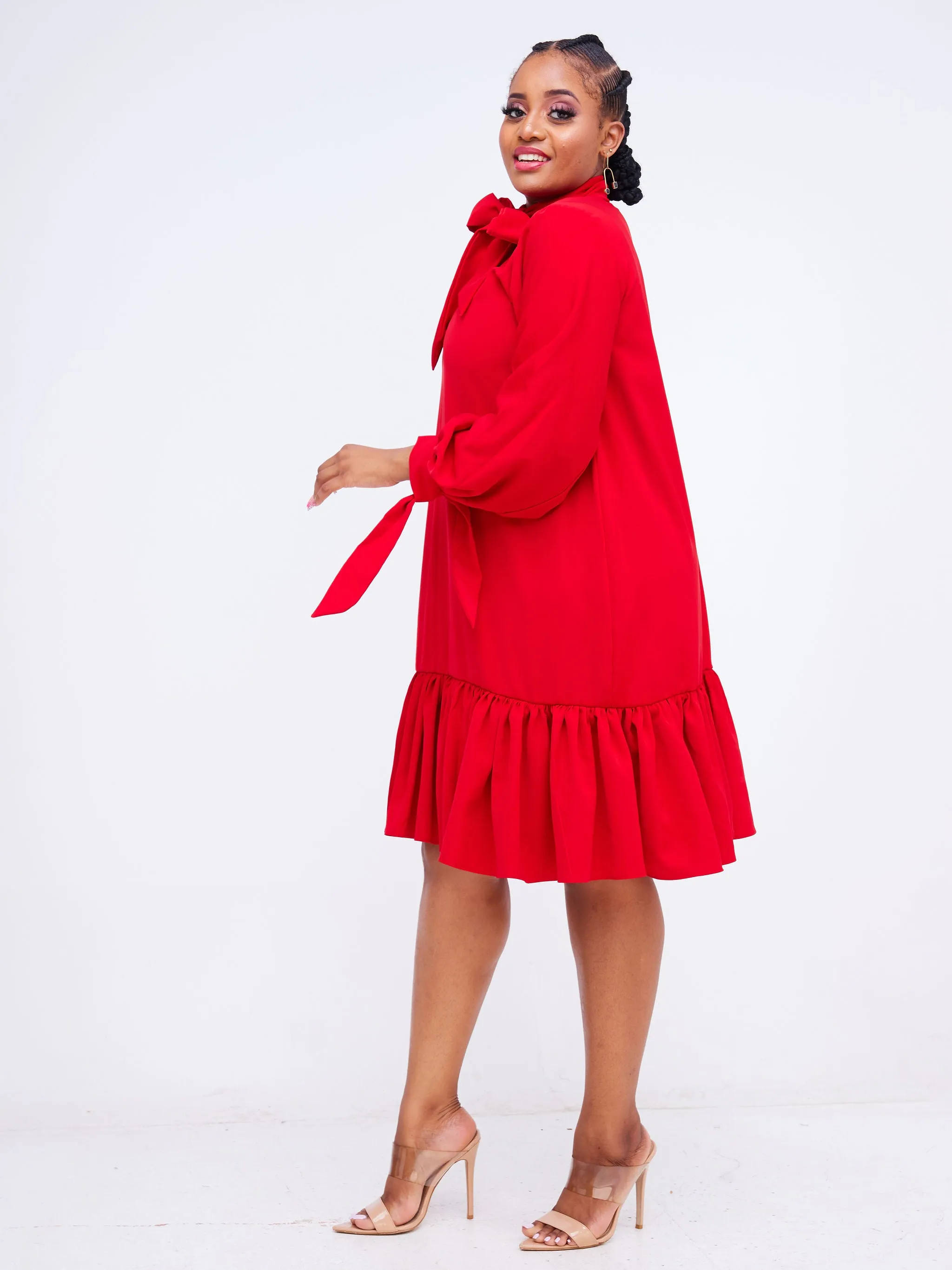 Ruro Shift Dress - Red